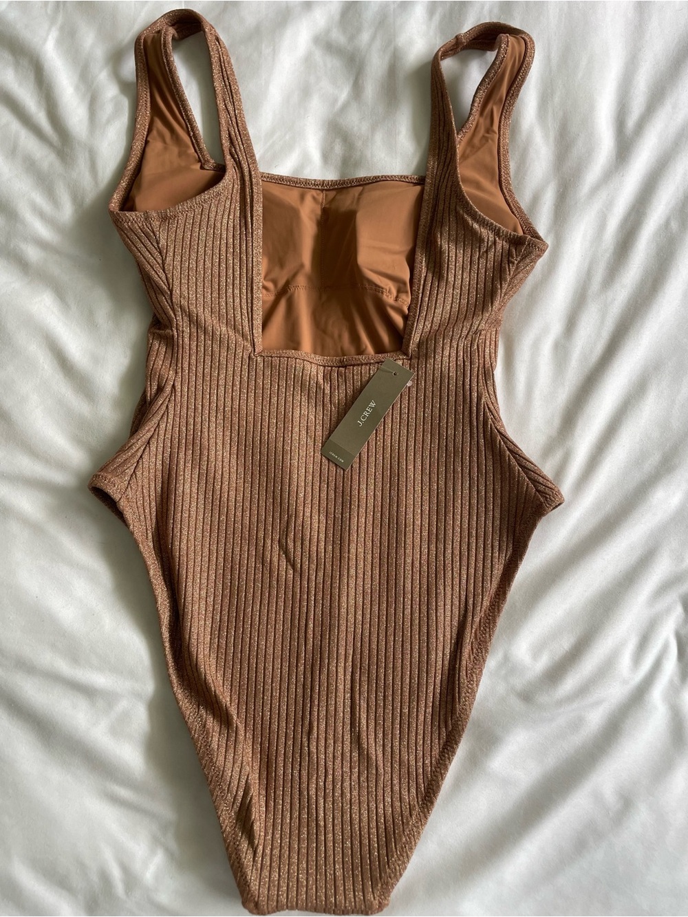 J. Crew Ribbed One-Piece Swimsuit in Brown - Picture 7 of 11